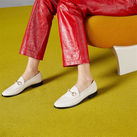 gucci jordaan loafer white